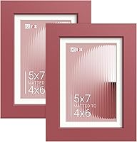 Vista 89 de VCK Paquete de 2 portarretratos de 8 x 10 pulgadas, roble natural, madera de alta gama con vidrio templado, para fotos de 5 x 7 pulgadas