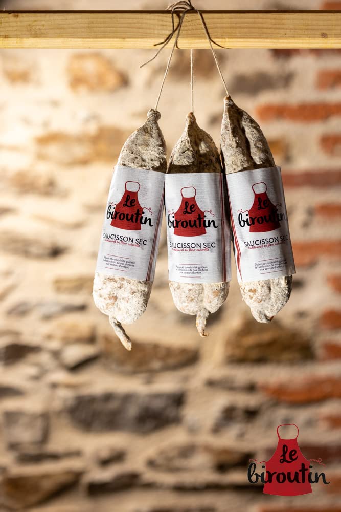 Lot de 3 Saucissons secs le Biroutin 280g