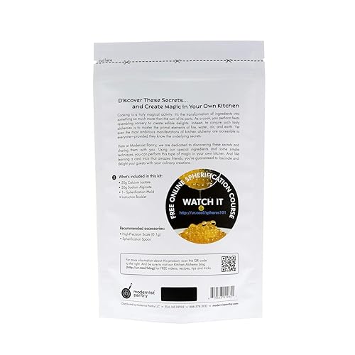 Miniatura 3 de Kit de esferificación inversa [gastronomía molecular] Ingredientes veganos OU Kosher sin OMG sin gluten certificados