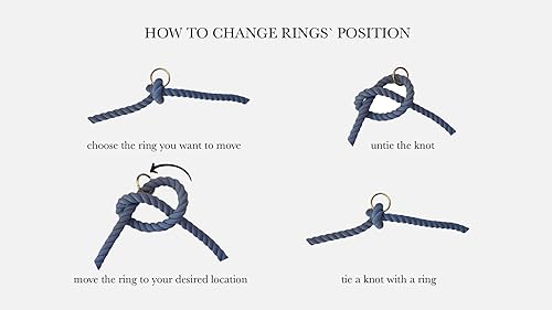 Miniatura 6 de Hands Free Eco Friendly Handmade Multifunctional Cotton Rope Dog Leash 8.2 FT with Adjustable Double Swivel Hook for Medium and Large Dogs Running