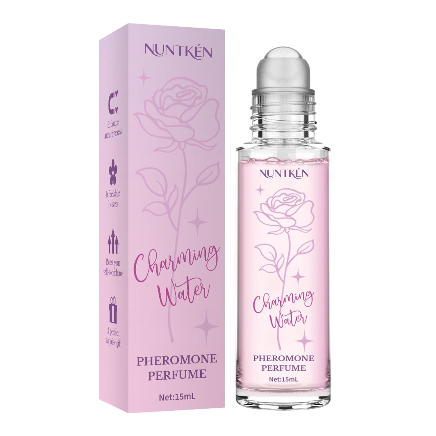 NUNTKEN Phero Perfume, Pheromones Perfumes for Women, Roll On Perfume Phero Oil, Long Lasting Women's Cologne
