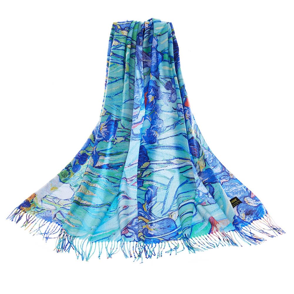 Signare Women's Iris Art Pashmina, Wrap And Shawl With By Van Gogh