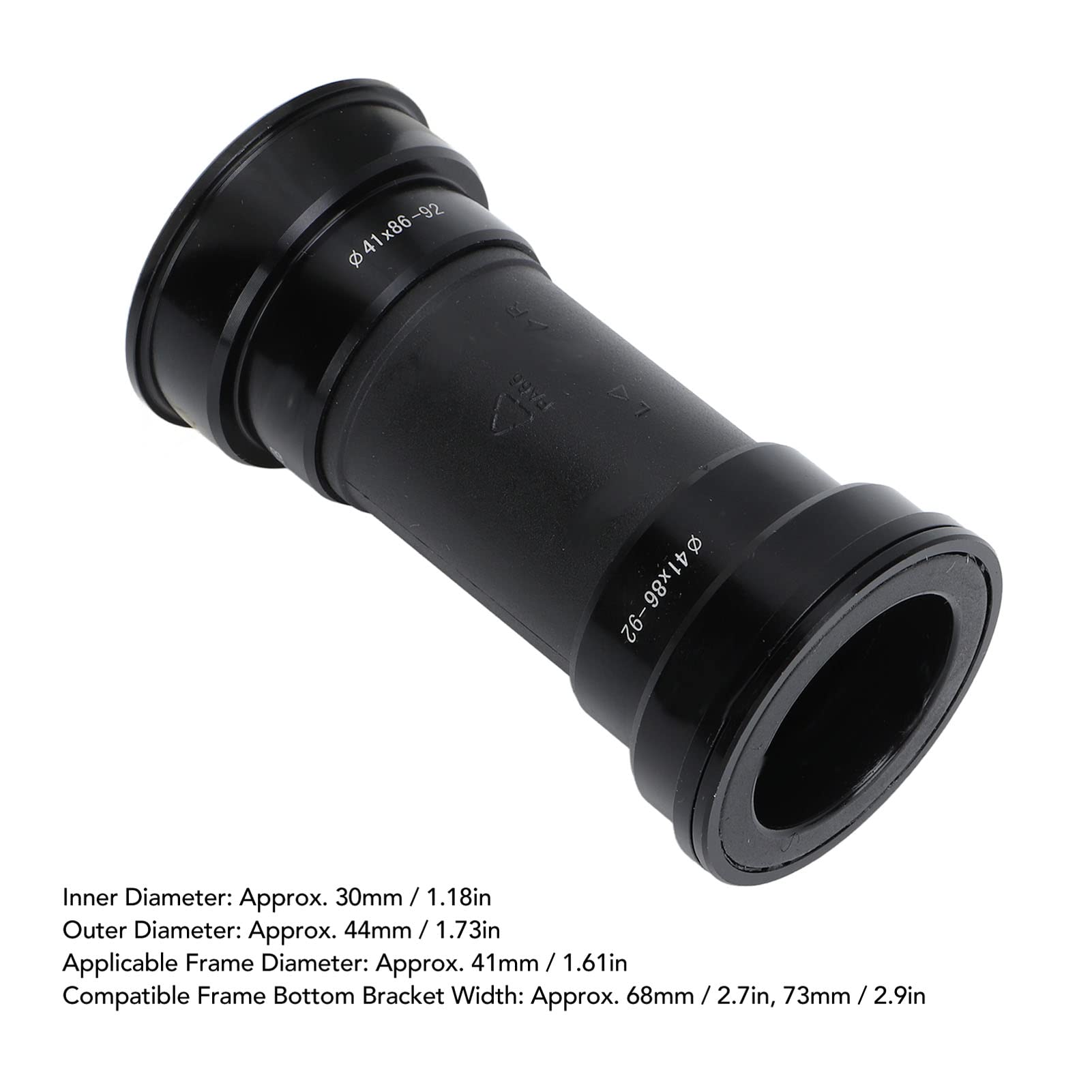 Movimento Centrale Per Fat Bike 120mm BSA Acciaio Nero - Lunghezza 175mm Con Cuscinetti