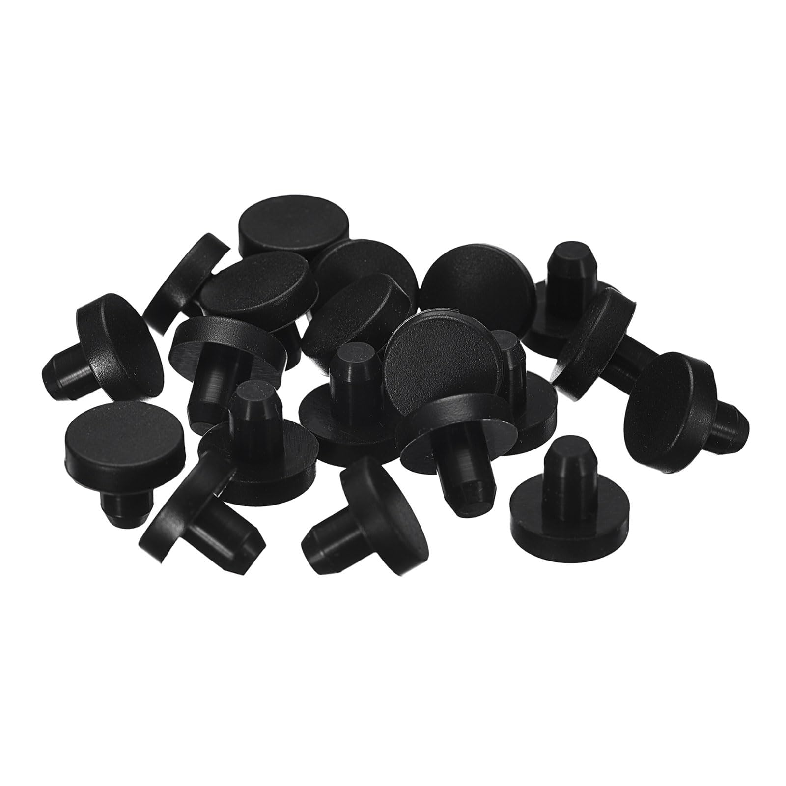 TA-VIGOR 20Pcs Silicone Hole Plug, Rubber Stoppers Sealing Hole Cover Caps, Waterproof Bungs for 6mm / 0.24" Holes Bottle Pipes, Black