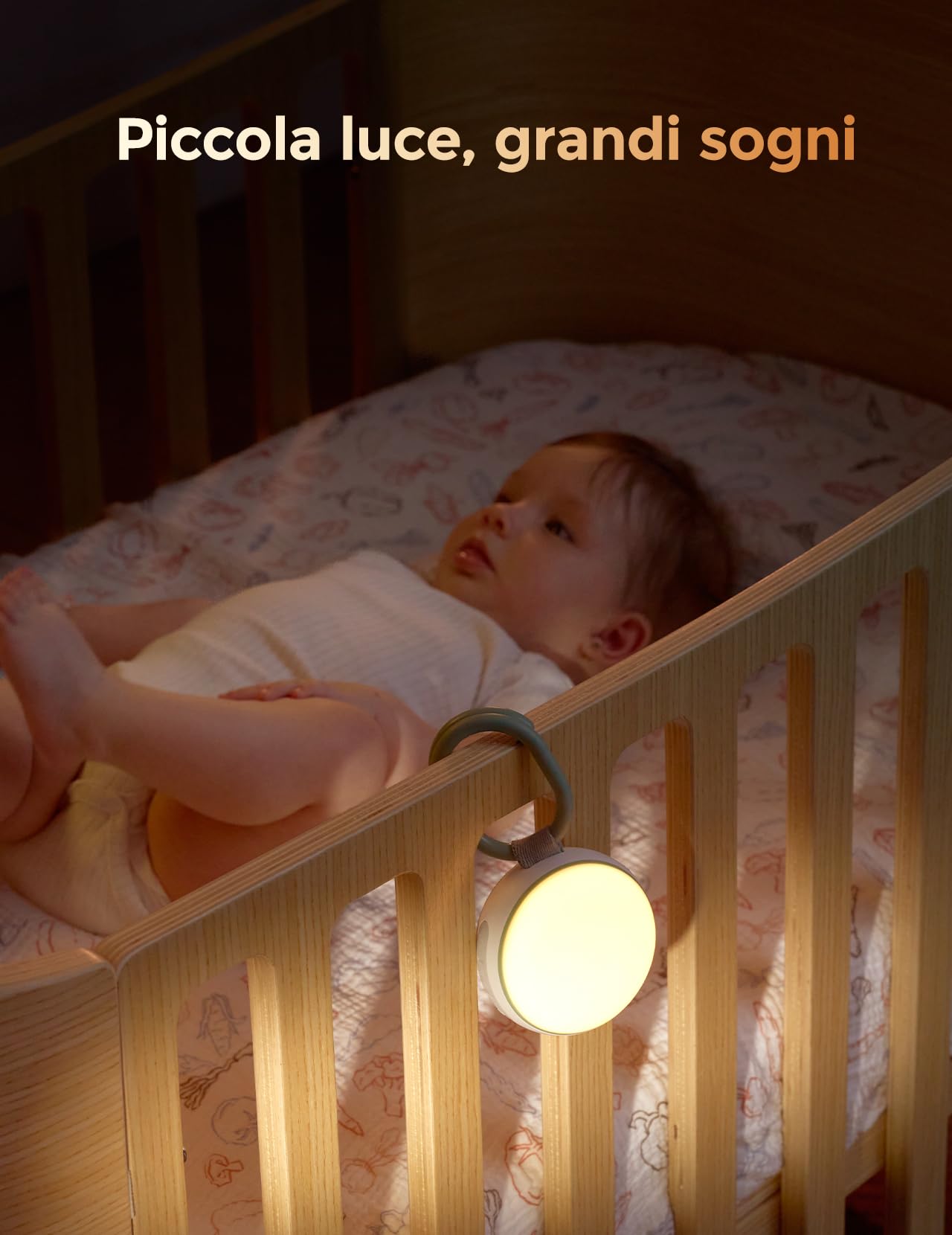 Momcozy Macchina Rumori Bianchi per Neonato WN06, Generatore di Rumore Bianco Portatile con Luce Notturna, 20 Suoni Rilassanti, Altoparlante Bluetooth, Timer, Regalo Neonato Maschio e Femmina