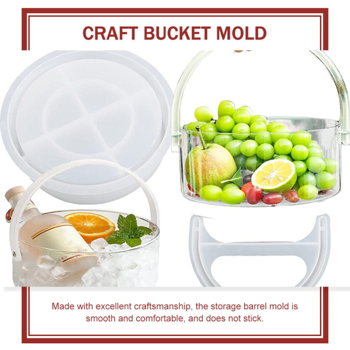Didiseaon Molde de Barril de Silicona para Manualidades Diy, Fácil de Desmoldar, Lavable y Flexible, Adecuado para Crear Contenedores y Cajas de Almacenamiento