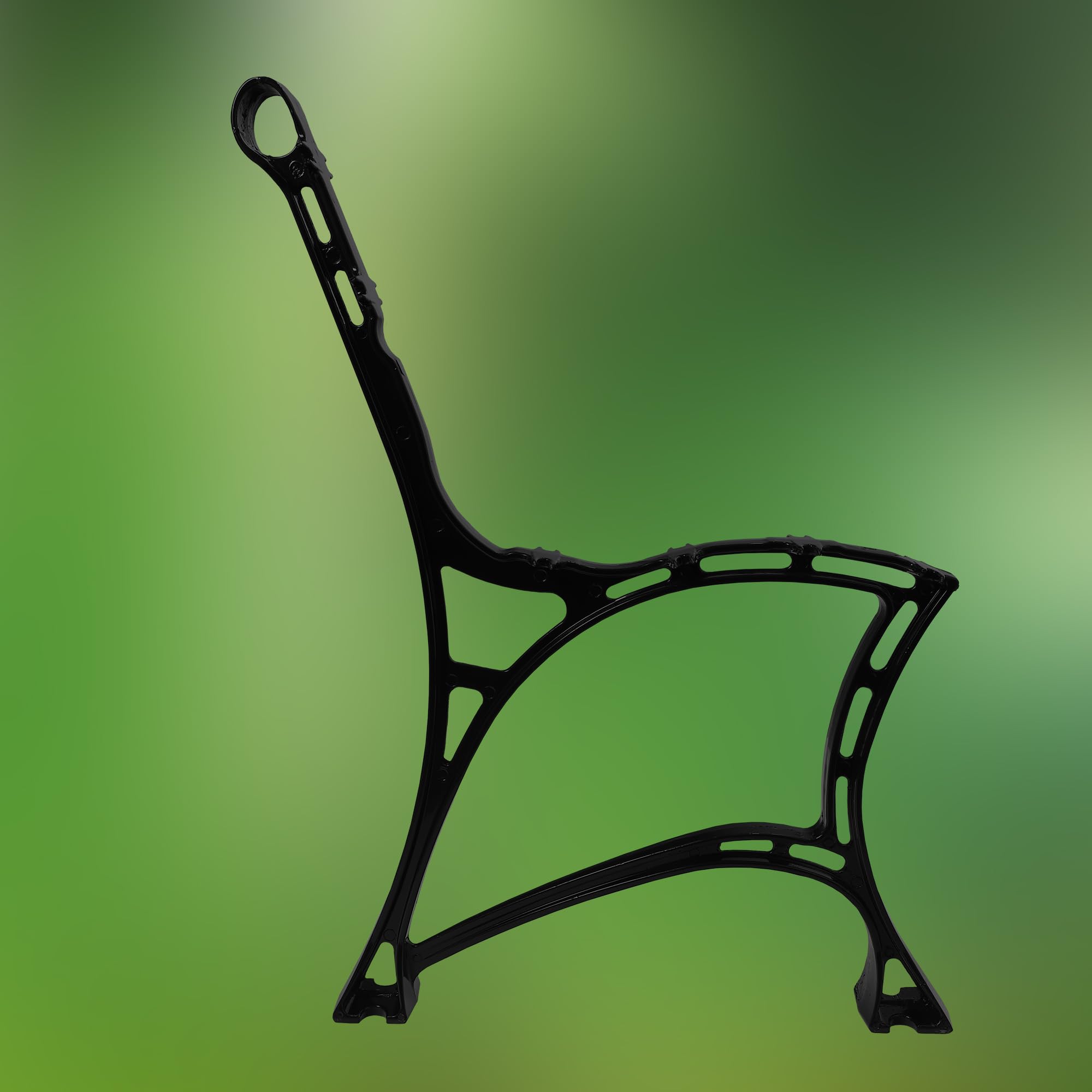 KOTARBAU® 2-częściowy zestaw nóżek do ławki, kolor czarny, 740 x 510 mm, aluminiowa ławka ogrodowa, metalowa, płozy, płozy, nóżki do ławki, ławki parkowej