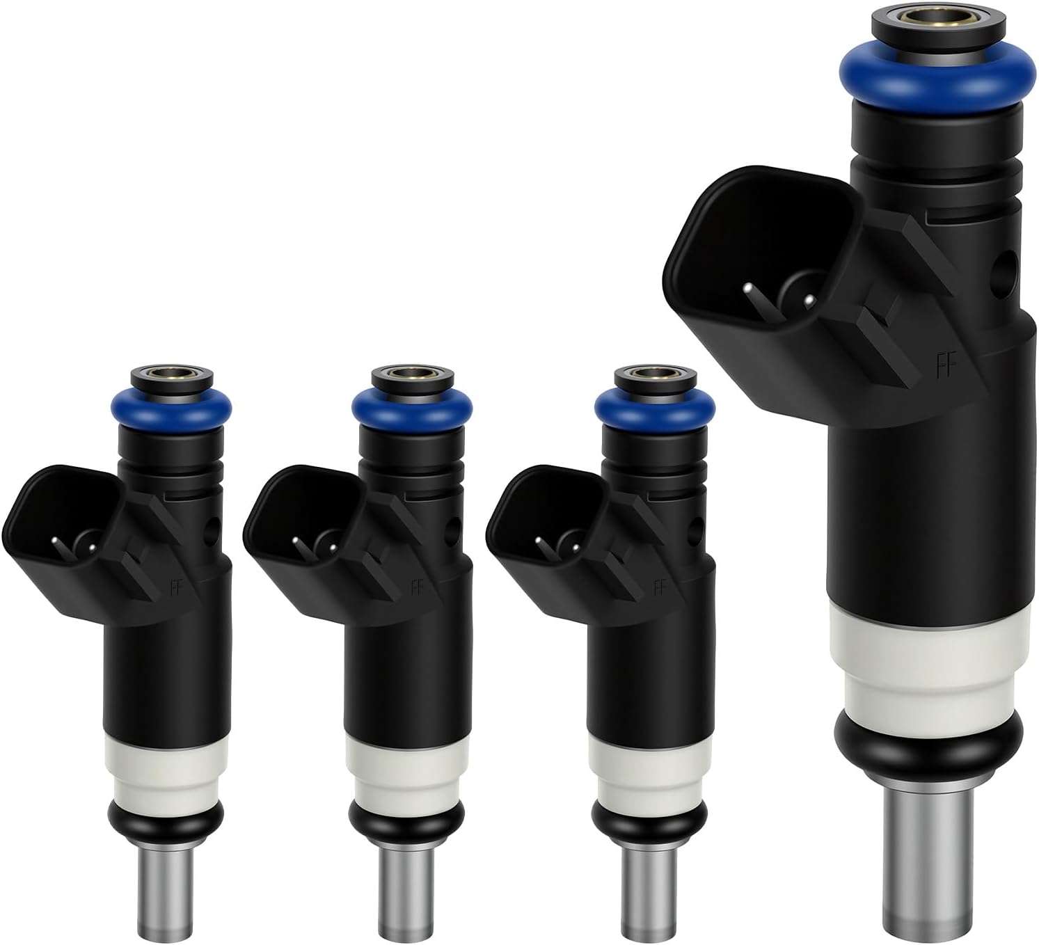 2007-2017 4Pcs Fuel Injectors Compatible for Jeep Compass Patriot 2007-2017, for Chrysler 200 Sebring 2007-2014, for Dodge Avenger Caliber Journey 2007-2015 2.0L 2.4L L4 Replace 04891577AC FJ1058