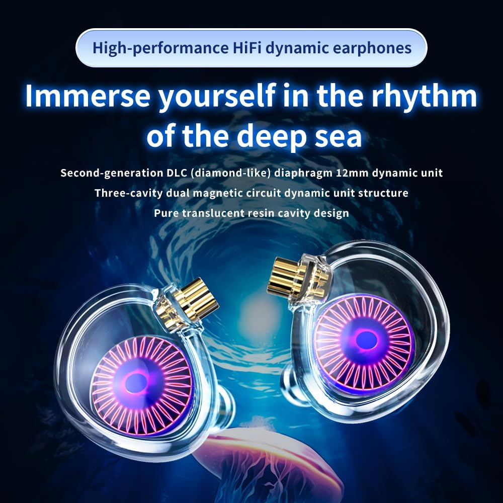 TRN Medusa High-Performance HiFi Dynamic Earphones (mic)