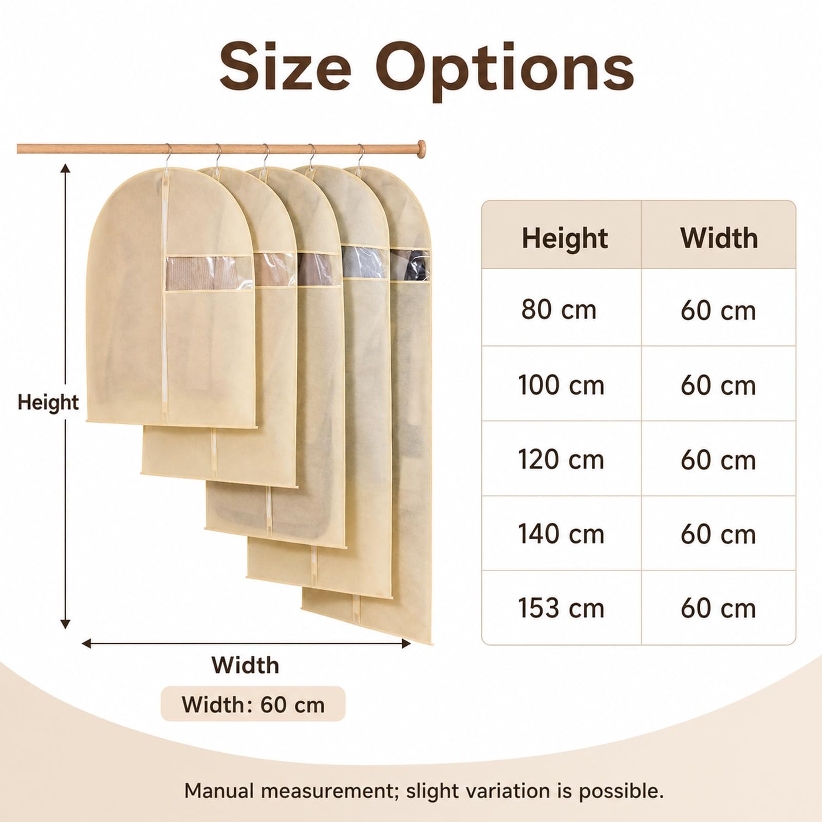 Funda Traje Transparente Bolsas Guardar Ropa Fundas Ropa Transparente Funda Ropa Armario Fundas para Trajes Fundas Translúcidas Ropa Antipolvo Fácil Limpiar para Camisas y Abrigos