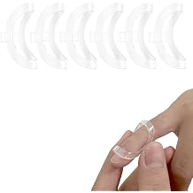 RonJea 6Pcs Clear Oval Finger Splints, Trigger Finger Splint for Trigger/Mallet/Arthritis/Straightening, Finger Brace Support, Pack of 1 Size #13