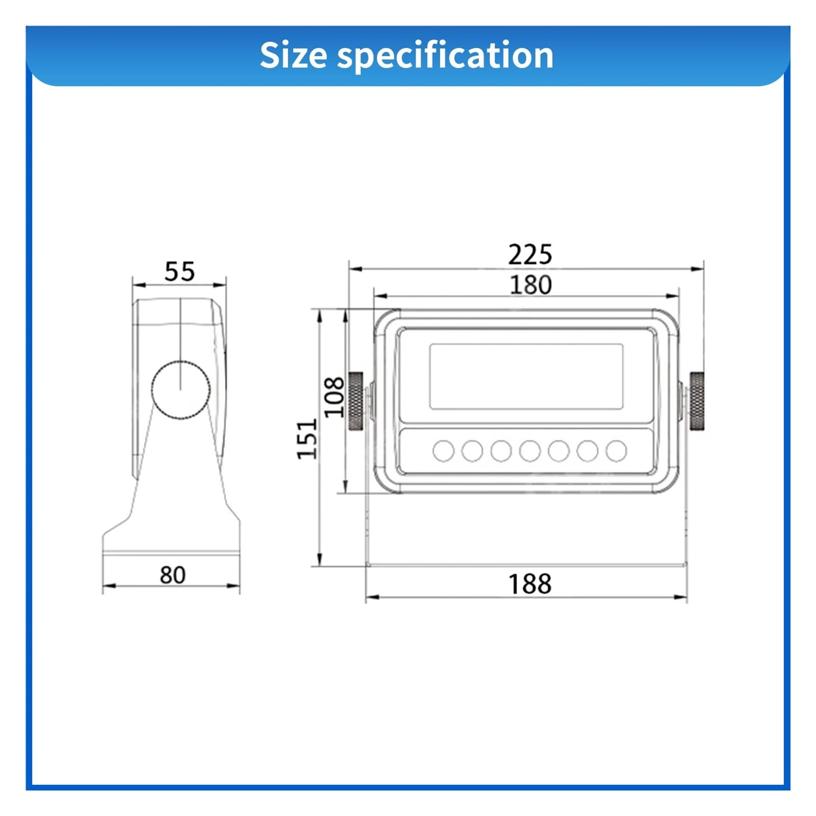 Cella di carico a soffietto mini da 20 kg a 2 t con indicatore, display digitale, sensore della bilancia per dispositivi di pesatura(100KG with Indicator)