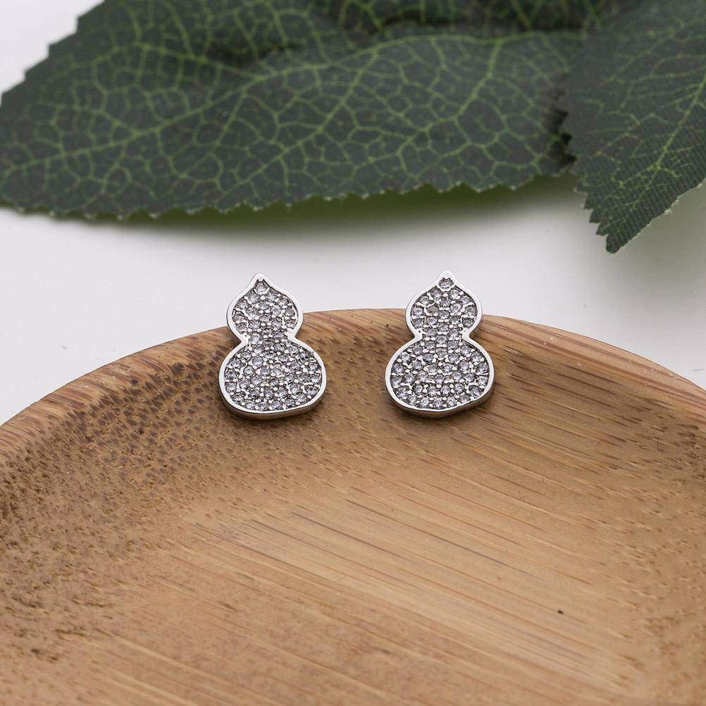 Boucle d'oreille S925 micro-incrusté de cristaux style rétro coréen - 7