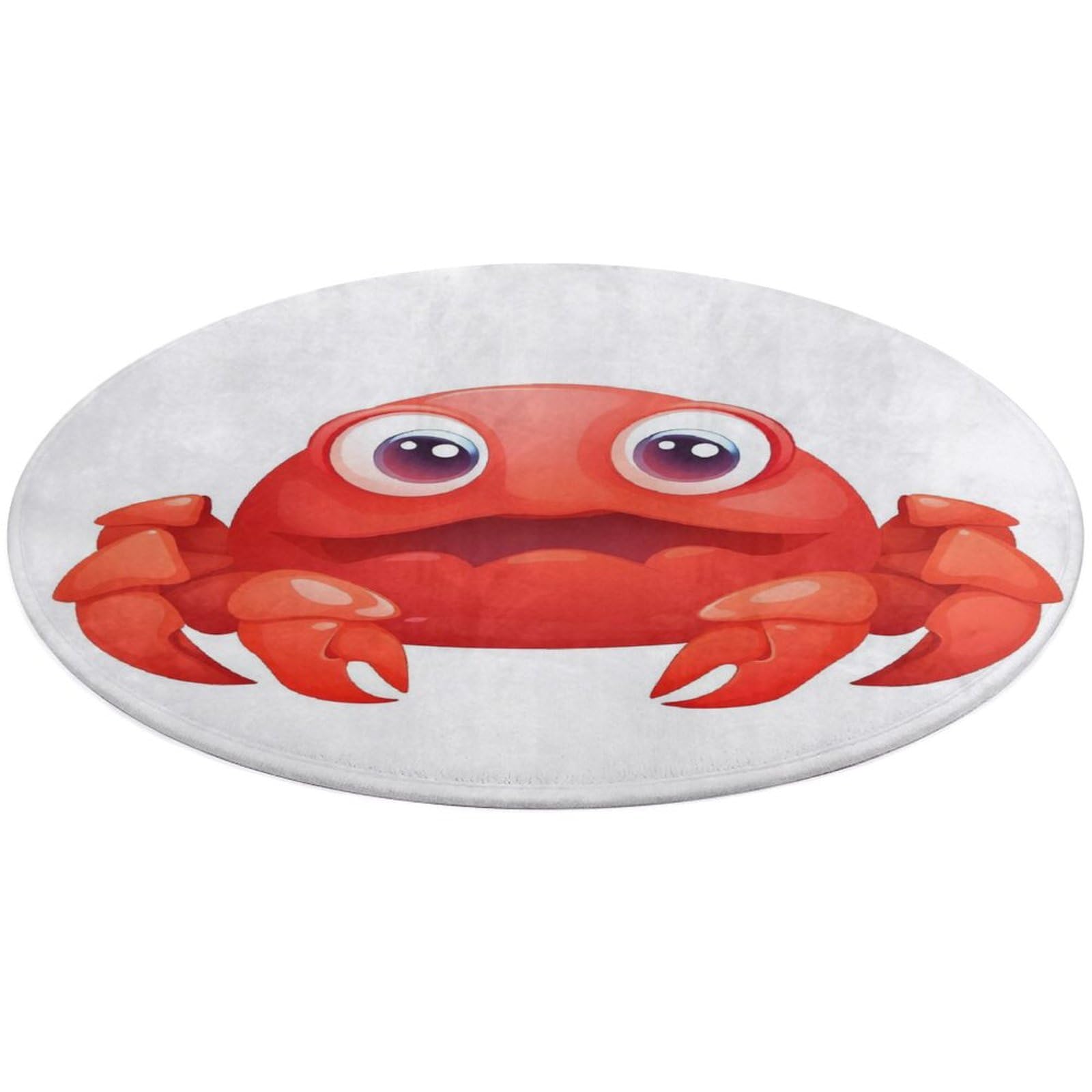 Alfombra pequeña lavable y resistente con divertido diseño de cangrejo para el hogar