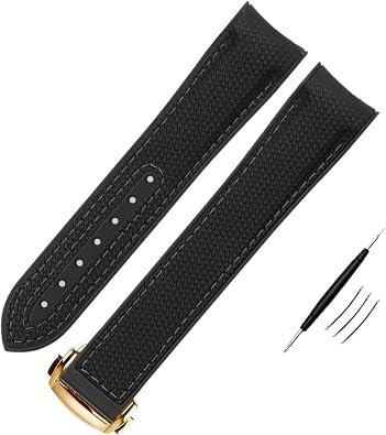 High Density Nylon Rubber Watchband For Omega X Swatch Joint MoonSwatch Constellation Waterproof 20mm Watch Strap Curved End Band