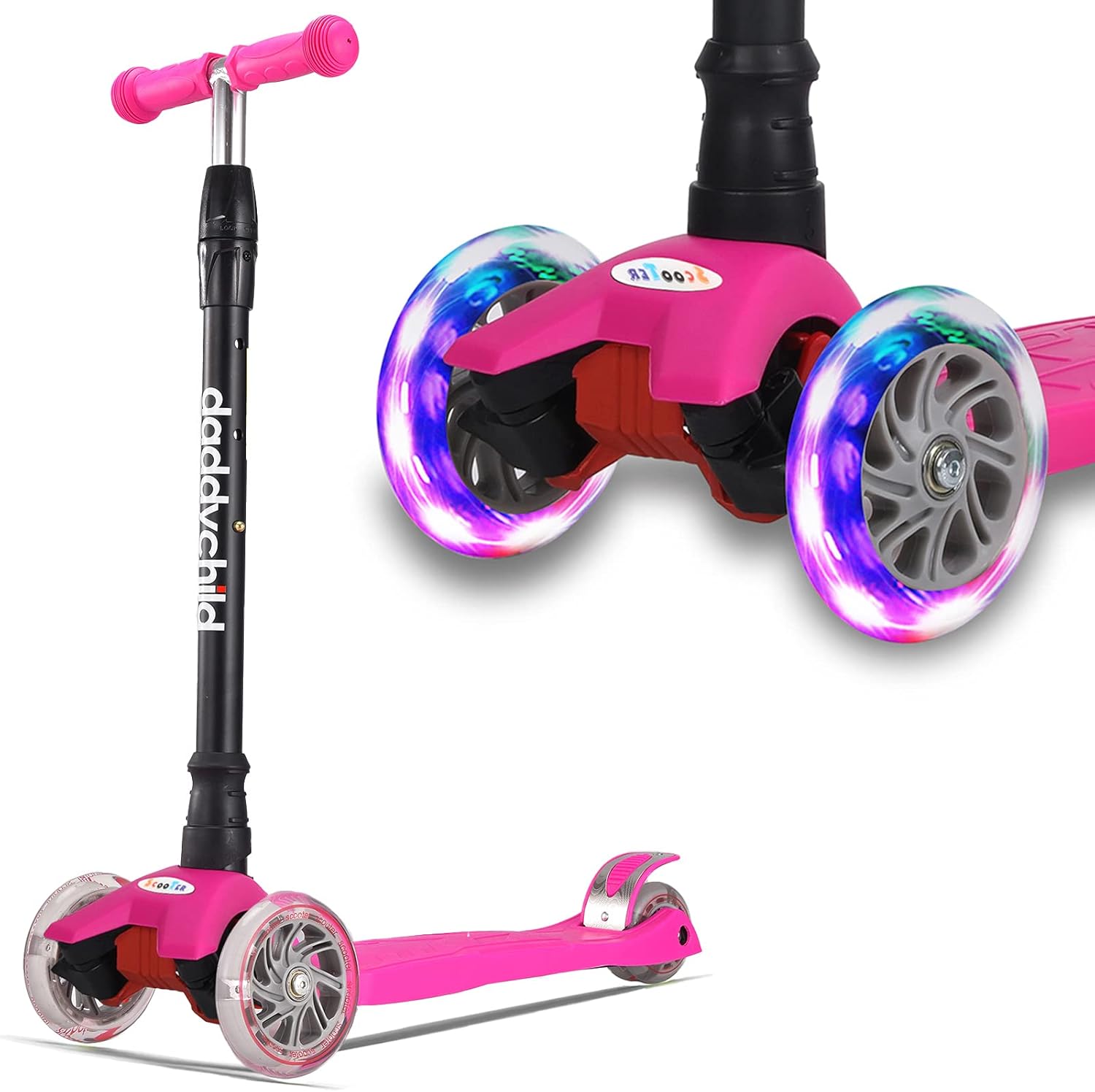 3 Wheel Scooters for Kids, Kick Scooter for Toddlers 3-14 Years Old, Boys and Girls Scooter with Light Up Wheels, Mini Scooter for Children : Sports & Outdoors