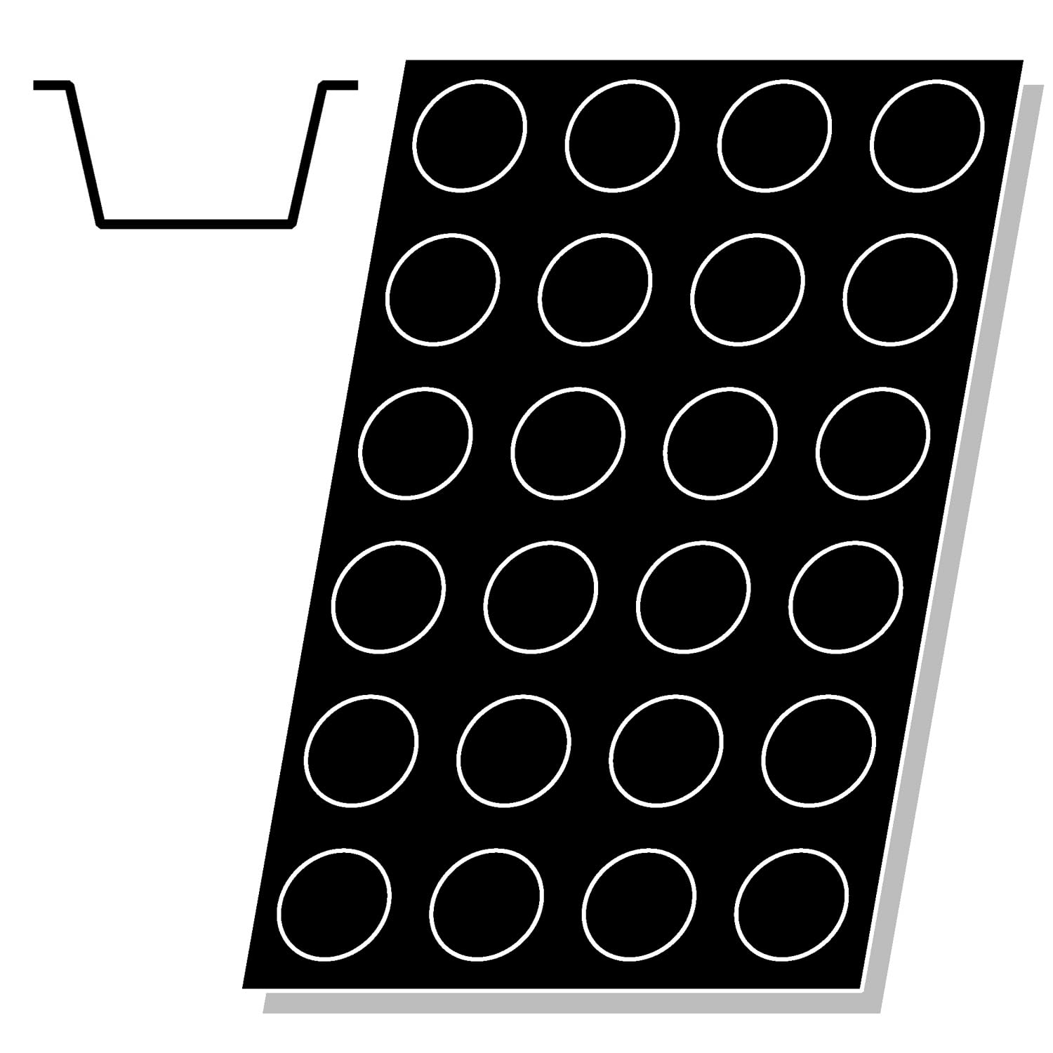 Sasa Demarle FP 03051 Flexipan 4-Ounce Muffin Pan with 24 Molds,Black