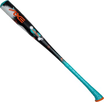 Axe | Hero | USA Baseball Bat | Drop -12 | 1-Piece Alloy | 2 1/2 Barrel | Riptide/Orange