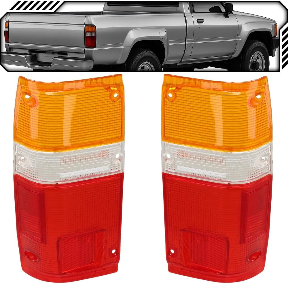 EPIC LIGHTING Halogen Replacement Spec Tail Lights Lens Only Compatible with TOYOTA 84-88 PICKUP 84-89 4RUNNER [ TO2808102 TO2809102 8156189133 8155189133 ] Pair
