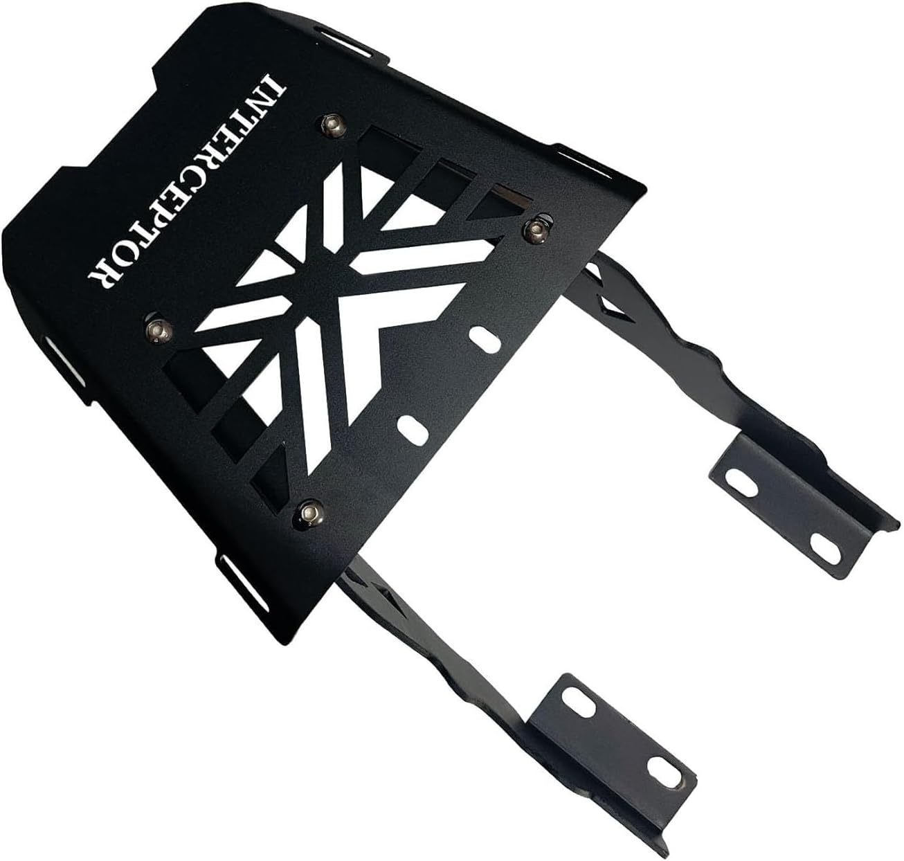 Luggage Rack/Back Rest Top Box Base Plate Back Carrier Black Compatible with Interceptor 650.