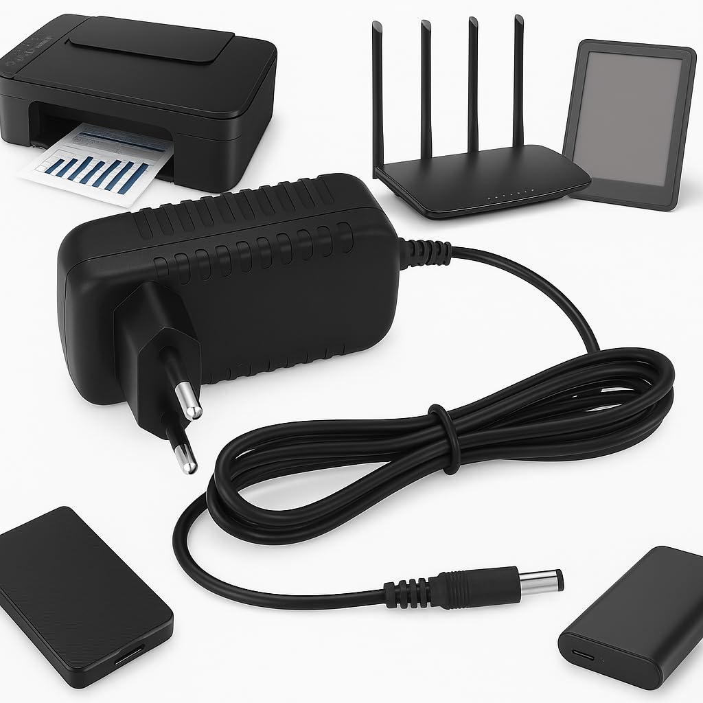 Adattatore di Alimentazione AC-DC 12V 2A Alimentatore Universale Plug-in