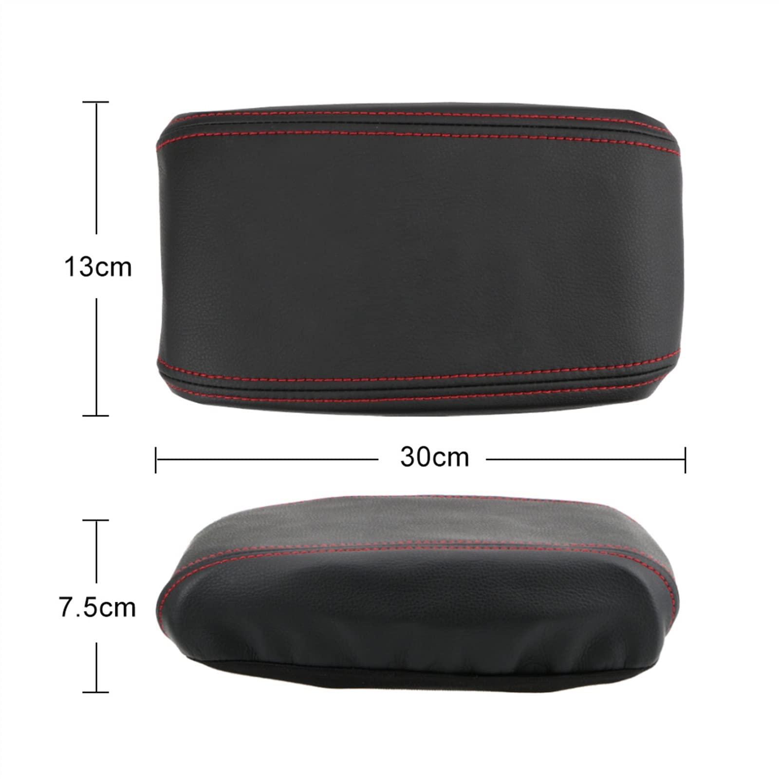 Elegante Tappetino per bracciolo Centrale Auto per Hyundai Creta IX25 2015-2019, Cuscino per bracciolo Interno Auto, Copertura per vano portaoggetti, Colore: Linea Rossa