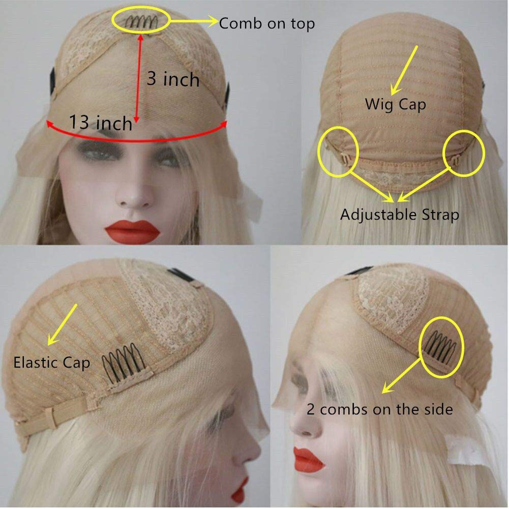 RONGDUOYI 12Inch Dusty Coraly Pink Short Bob Lace Front Wigs for Women Side Part Body Wave Synthetic Wig 150% Density Pre Plucked Glueless Natural Hairline Wig Daily Wear Cosplay Wig