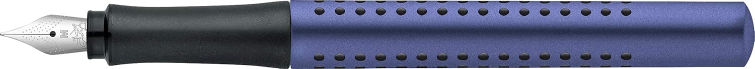Faber-Castell 201506 Gripset 2011 Grip Fountain Pen Nib M One Ballpoint Pen Including Ink and Converter Blue - Image 3