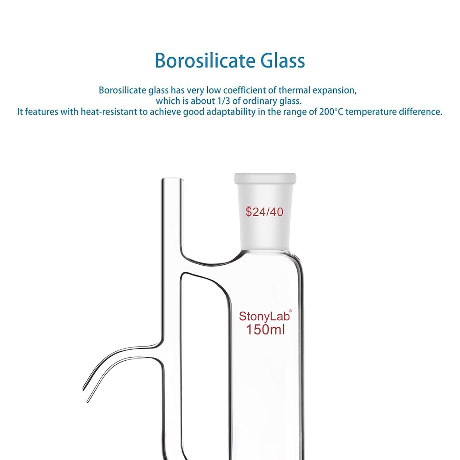 stonylab Water Oil Receiver Separator with 24/40 Lab Supply, 150 ml