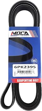 MOCA 6PK2395 EPDM Serpentine Belt for 15-17 Cadillac XTS 3.6L & 10-12 Mercedes-Benz GL550 5.5L & 01-04 Mercedes-Benz SLK320 3.2L & 04-08 Chrysler Crossfire 3.2L