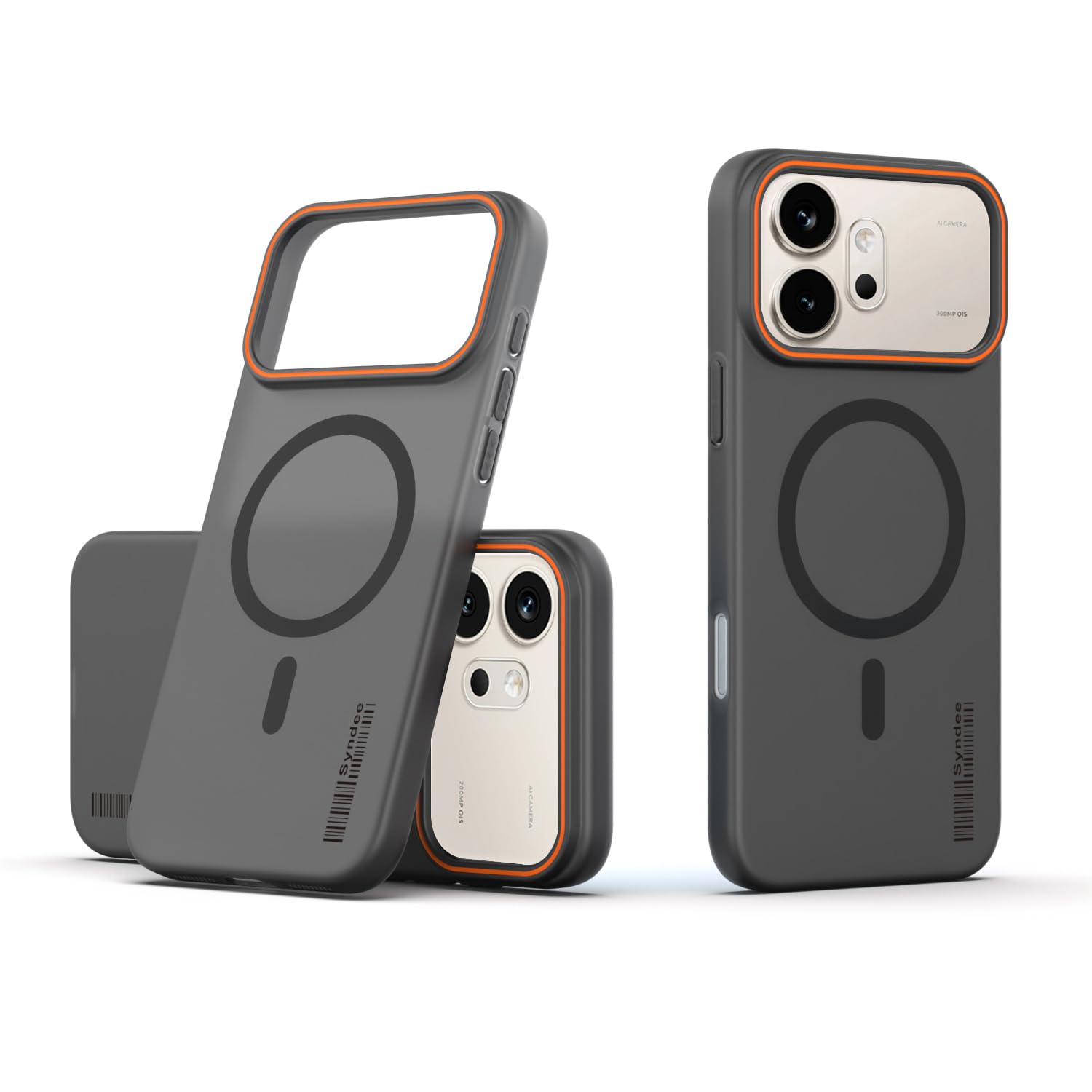 DL3 Mobilak Case Back Cover for Honor 600 5G, Sleek Frosted Translucent Back Only Compatible with Wireless Magnetic Accessories | Anti-Scratch Shockproof Phone Case (Black)