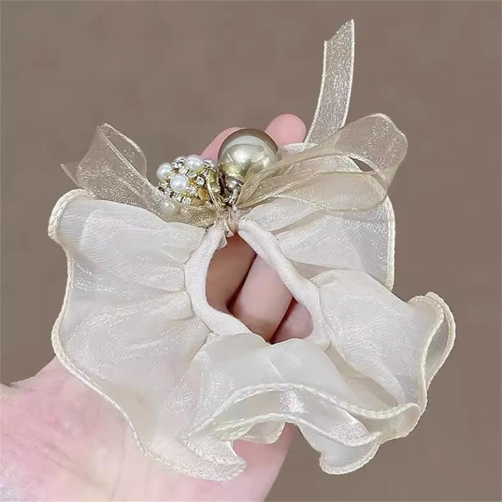 大腸毛 蝶結び パールロープ 女性 結ばれたつくし レザーバンド ラップヘアヘッドウェア(E)