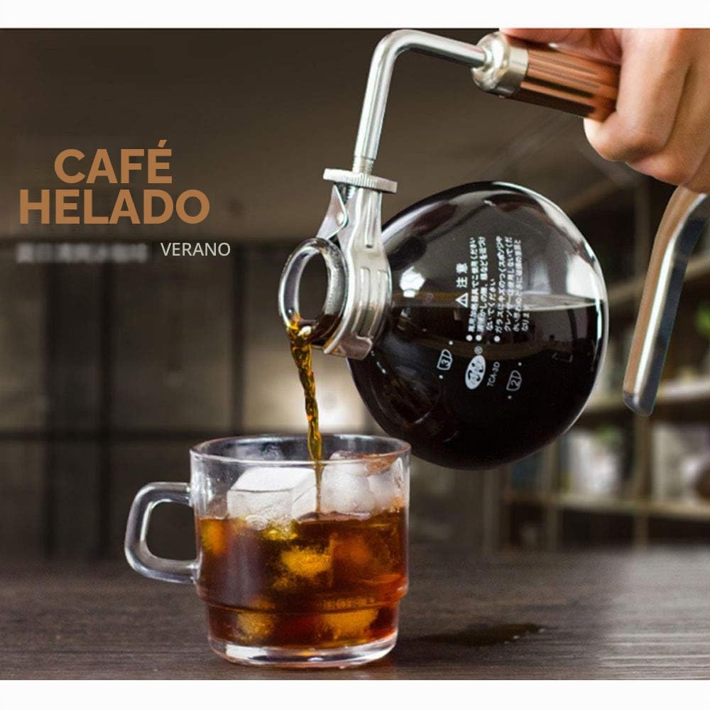Cafetera sifón de vidrio al vacío estilo japonés para 1-3 tazas