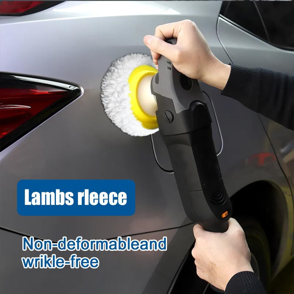 12PCS Car Buffing Pads, 5-6 Inch Microfiber Polishing Pads, Car Wax Cover Kit for Car Waxing, Fine Polishing and Cleaning