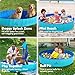 SLOOSH Foldable Dog Kiddie Pool - Portable Hard Plastic Doggie Swimming Pool, Anti-Slip Collapsible Pets Bath Tub Suitable for Kids Toddler Indoor Outdoor Backyard Use (Blue, 63