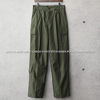 【デッドストック】美品 オランダ軍 ナイフ ポケット カーゴ パンツ フィールド オランダ軍 ナイフポケット付き フィールドカーゴパンツ デッド