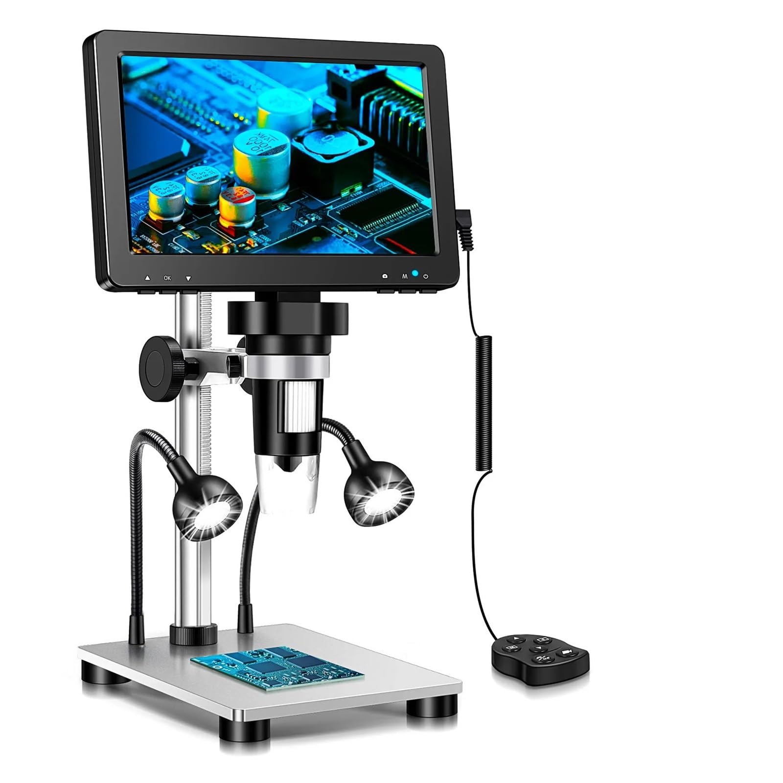 Digital Microscope 1200x Magnification HD USB Professional Electron Microscopios For Repairing With 10 LED Light