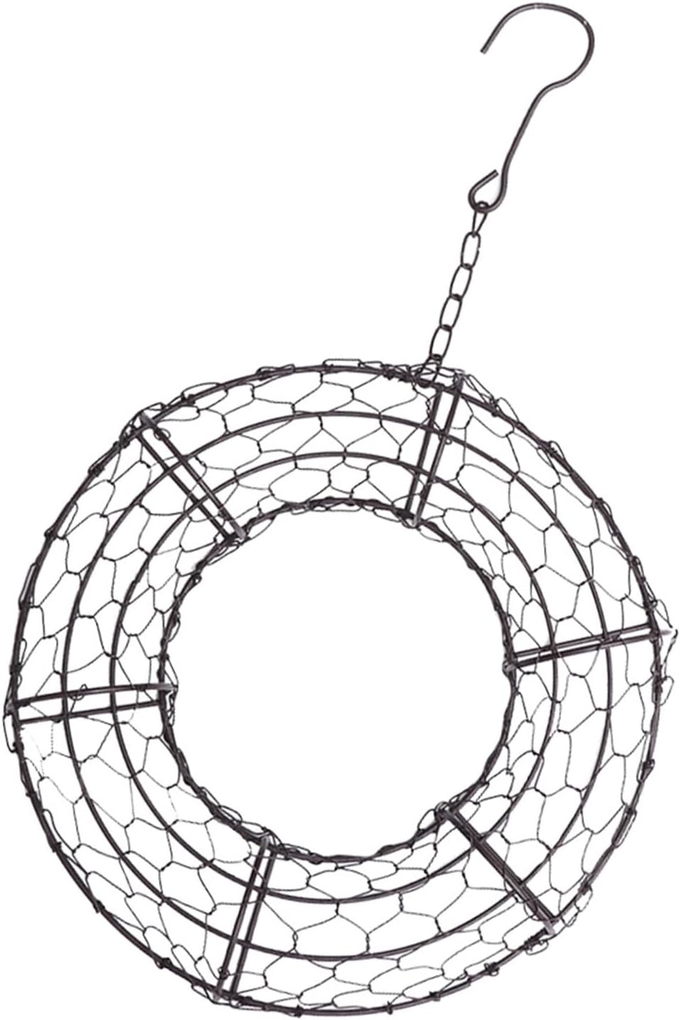 PRETYZOOM 2pcs Wire Wreath Frame for Pots Sturdy Iron Wall Hanging Flowerpot Hanger for Decoration for Office Balcony Use