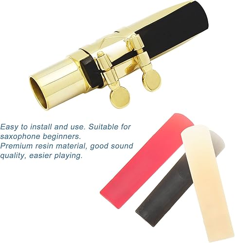 Miniatura 3 de Soprano Saxophone Reed Reed Saxophone Reed, Sax Reeds Pretty Color Resin Standard Design 3pcs Sax Reed for Performance Tuning (Black)
