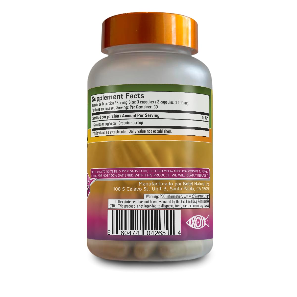 Amazon.com: Betel Natural Premium Guanabana Graviola Capsules