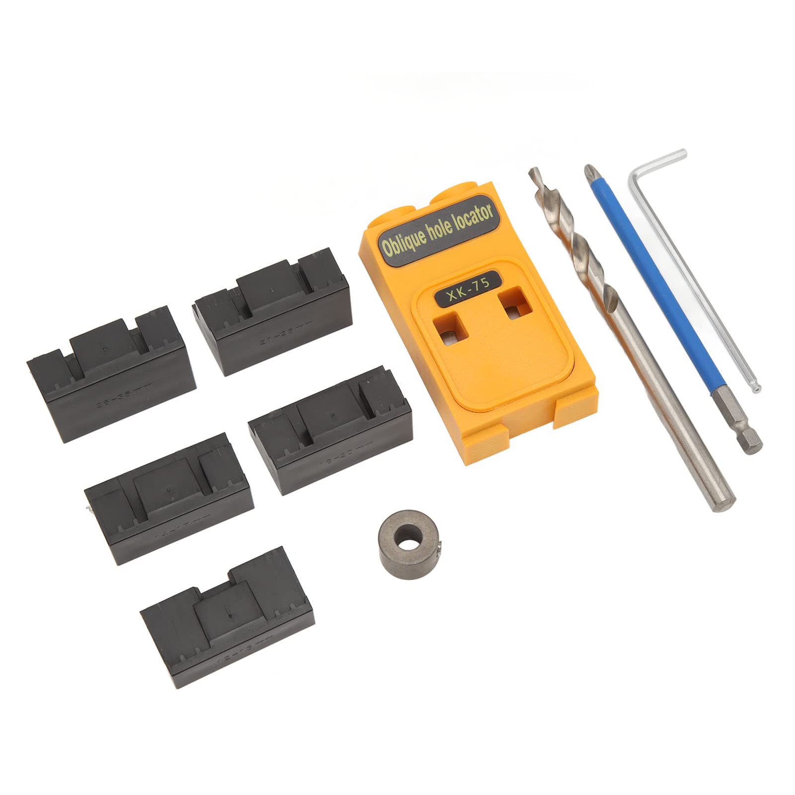 Kit con Portapiezas con Orificios Kit de de Plantilla de Madera de 2 Orificios Mini Juego de Herramientas para Trabajar la Madera para Proyectos de Carpintería