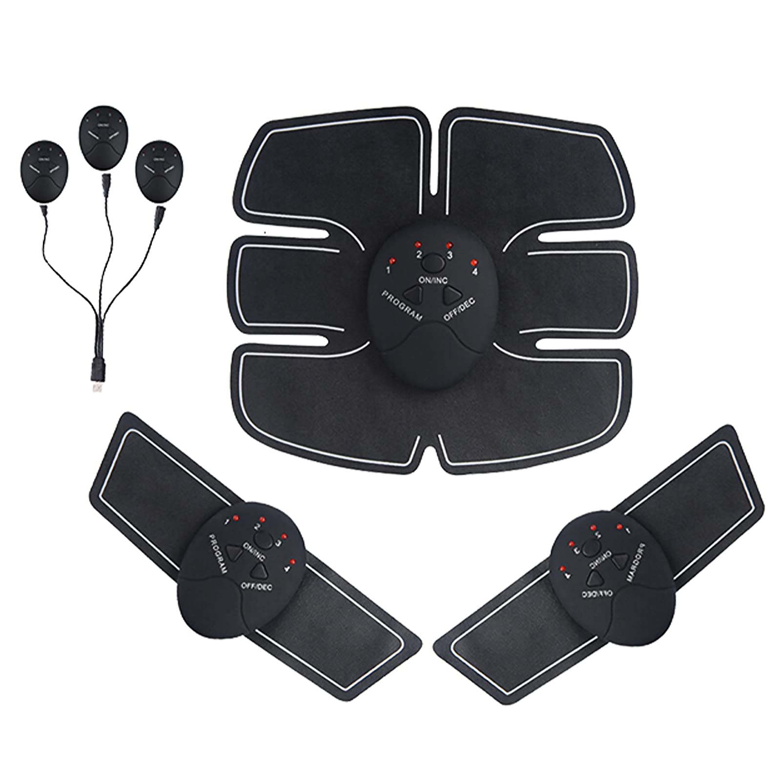 Wowcher Abs Stimulator Abs Trainer Muscle Abs Stimulator Gel Pads Toning 6 Modes Home Gym Portable Adjustable Belt Ideal For Defining Adominal Muscles