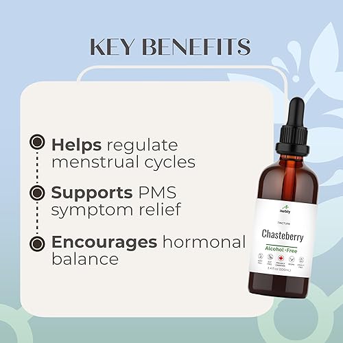 Miniatura 3 de Tintura de Chasteberry Suplemento herbario sin alcohol para el equilibrio hormonal y el apoyo menstrual Extracto vegano a base de glicerina 3.4