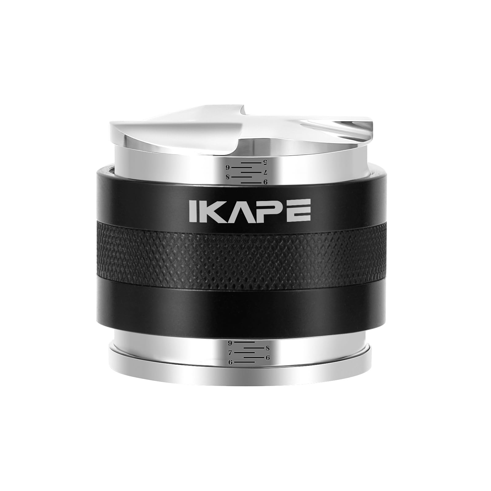 IKAPE Distributor & Hand Tamper Black 58MM B0D7HJQ2ND