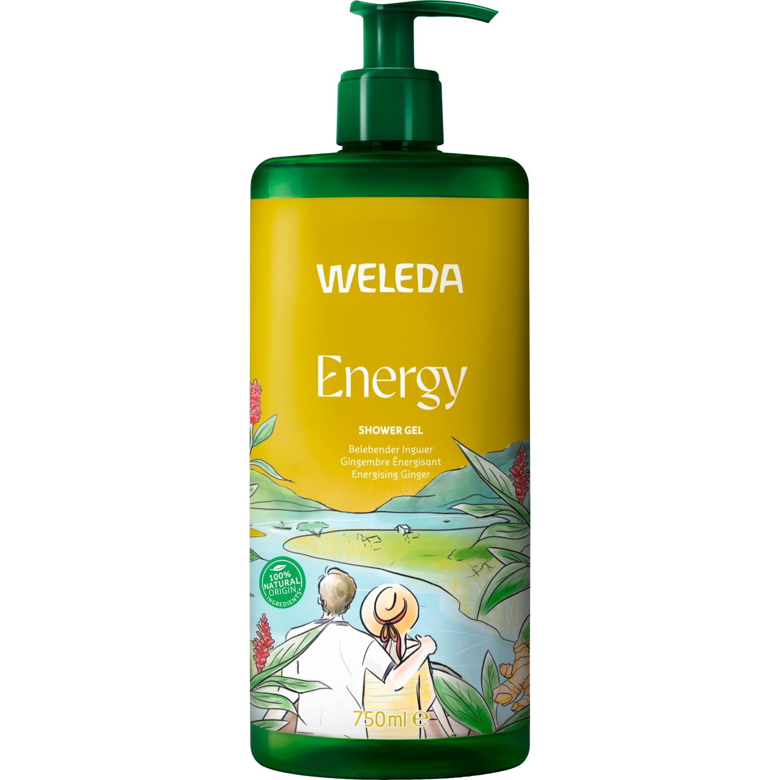 Weleda Aroma Shower Energy XXL Duschgel 750 ml vegan mit Pumpspender