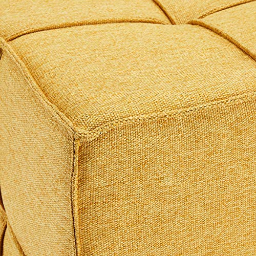 First Hill Fhw Delicate Square Bean Bag Ottoman,Light Yellow #TOP2