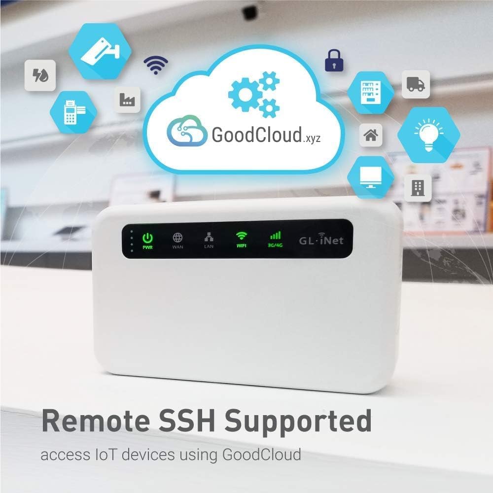 GL.iNet GL-XE300 (Puli) 4G LTE Industrial IoT Gateway, nur T-Mobile, Router/Access Point/Extender/WDS, OpenWrt, 5000 mAh Akku, OpenVPN, Remote SSH, WPA3, IPv6 (EG25G), globale Version