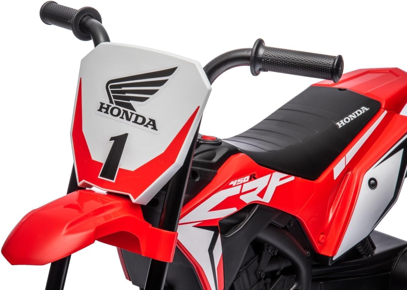 Moto da Cross Elettrica per Bambini Honda CRF450L 6V a 3 Ruote con Licenza Ufficiale – Clacson Mini Moto Giocattolo per 18–36