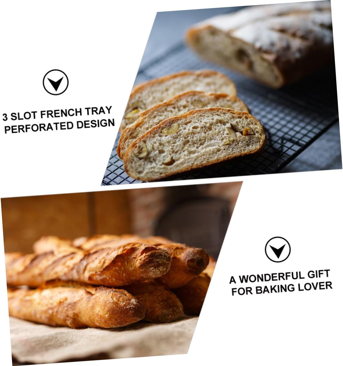 Non Stick Bread Stick Baking Tray Loaf Bakeware French Bread Mould for Home Professional Use