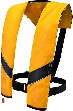 Manual Inflatable Life Jacket|Life Vest for Adults|PFD Low Profile|Supports up to 330 lbs